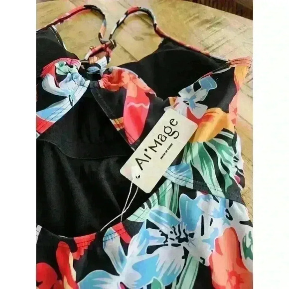 Ai'Mage Women's Tropical Hawaiian One Piece Bathing Suit Size M NWT - Picture 2 of 8
